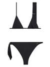 Courrèges Scarf Bikini With Adjustable Straps In Black