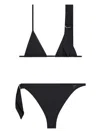 Courrèges Scarf Bikini With Adjustable Straps In Black