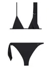 Courrèges Scarf Bikini With Adjustable Straps In Black