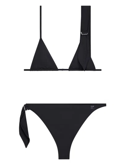 COURRÈGES COURRÈGES BLACK ASYMMETRICAL BIKINI SET
