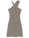 Courrèges Crossed Straps Mini Dress In Black