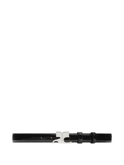 Courrèges Black Belt In Naplack Calfskin