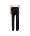 Courrèges Black Belted Bootcut Trousers In Black