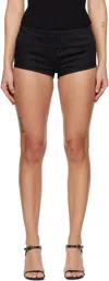 Courrèges Black Belted Mini Shorts In 9999 Black