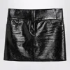 Courrèges Black Belted Vinyl Mini Skirt