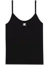 Courrèges Knit Tank Top In Black