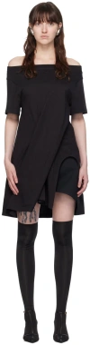 COURRÈGES BLACK BOATNECK MINIDRESS