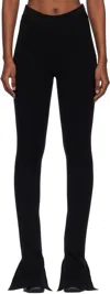 Courrèges Black Bootcut Interlock Trousers In Multi