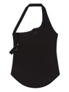 Courrèges Tank Top With Asymmetrical Buckle In Black