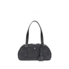 Courrèges Black Calf Leather Bos Taurus Shoulder Bag