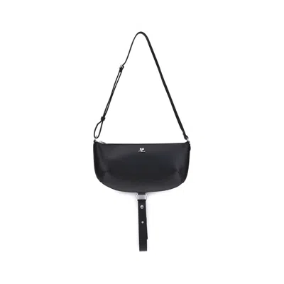 Courrèges Courreges Women Holy Eclipse Leather Shoulder Bag In Black