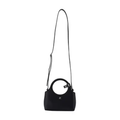 Courrèges Courregès Black Calf Leather Handbag