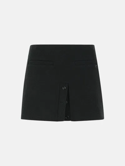 Courrèges Black Cotton Blend Miniskirt