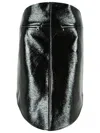 Courrèges Skirt Cotton Blend Asymmetric Hem In Black