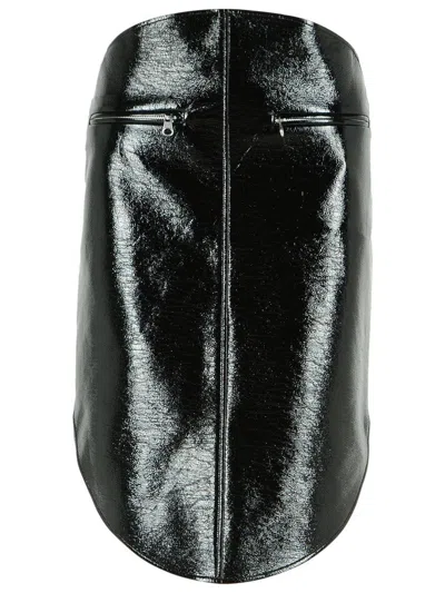 COURRÈGES BLACK COTTON BLEND SKIRT