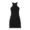 Courrèges Courreges Black Cotton Mini Dress With High Neck And Sleeveless Design Women