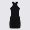 Courrèges Courreges Black Cotton Mini Dress With High Neck And Sleeveless Design Women In Black
