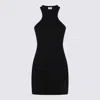 Courrèges Courreges Black Cotton Mini Dress With High Neck And Sleeveless Design Women In Black
