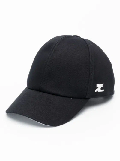 COURRÈGES BLACK COTTON HAT