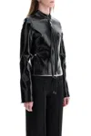 Courrèges Black Cotton Jacket With High Collar And Zip In Black (black)