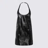 Courrèges Courregès Buckle Babydoll Vinyl Dress In Black