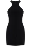 Courrèges Courreges Black Cotton Mini Dress With High Neck And Sleeveless Design Women