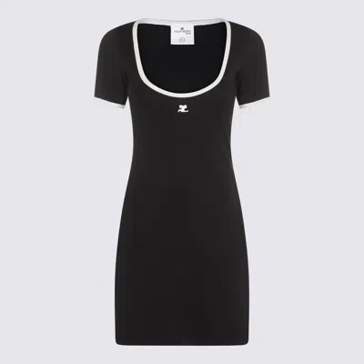 COURRÈGES COURRÈGES BLACK COTTON MINI DRESS
