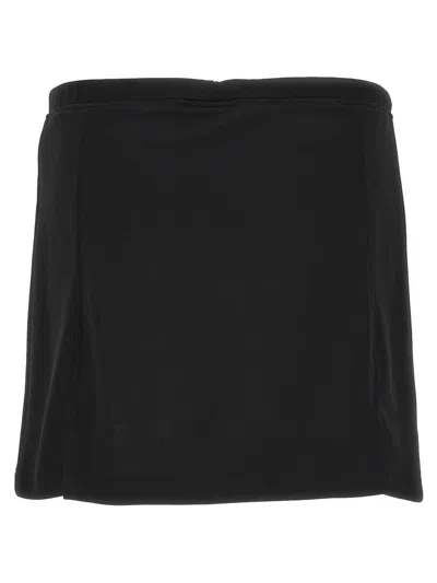Courrèges Black Cotton Mini Skirt
