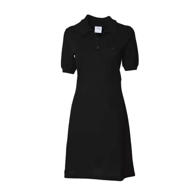 Courrèges Black Cotton Piqué Polo Mini Dress