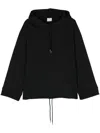 Courrèges Drawstring Hoodie In Black