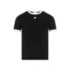 Courrèges Reedition Bumpy Contrast T-shirt In Black