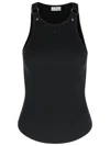 Courrèges Buckle 90s Rib Tank Top In Black