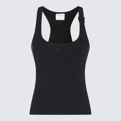 COURRÈGES BLACK COTTON TOP