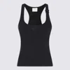 Courrèges Courreges Black Racerback Tank Top With Logo Patch