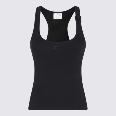 COURRÈGES COURRÈGES BLACK COTTON TOP