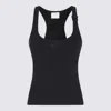 Courrèges Courreges Black Racerback Tank Top With Logo Patch