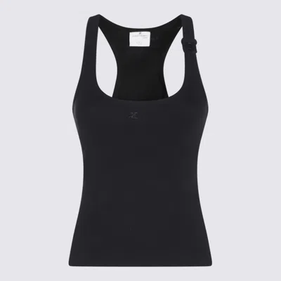 COURRÈGES COURRÈGES BLACK COTTON TOP