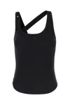 Courrèges Black Cotton Top In Black