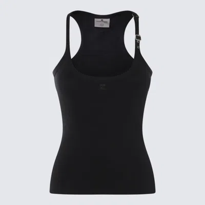 COURRÈGES COURRÈGES BLACK COTTON TOP