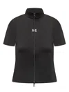 Courrèges Interlock Zipped Top In Black