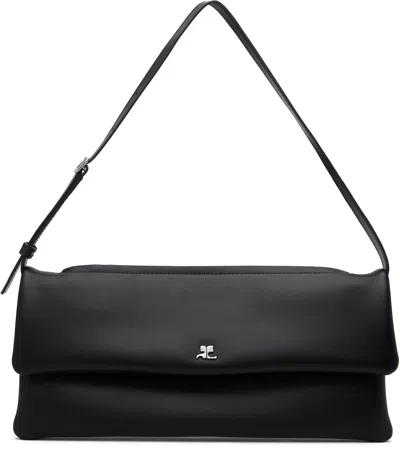 Courrèges Black Cuff Leather Clutch