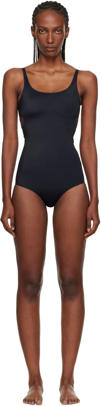 Courrèges Black Cut-out Swimsuit