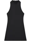 Courrèges Twisted Design Sleeveless Top In Soft Cotton In Black