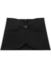 Courrèges Ellipse Buckled Mini Skirt - Women's - Polyester/acetate In Black