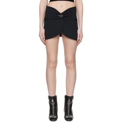 Courrèges Black Ellipse Miniskirt