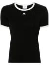 Courrèges Milano Open Back Long Sleeve Bodysuit In Black