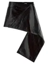 Courrèges Asymmetric High Waist Mini Skirt In Black