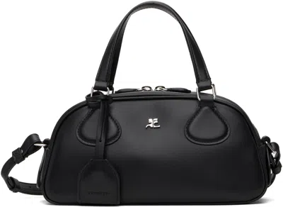 Courrèges Black Friday Bowling Leather Bag In 9999 Black