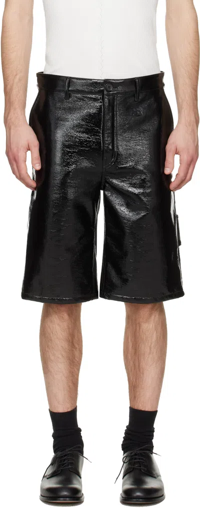Courrèges Black Hammer Vinyl Shorts