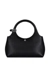 Courrèges Black Handbag With Concealed Zip And Versatile Strap